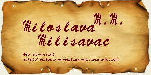 Miloslava Milisavac vizit kartica